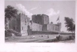 Carlisle Castle Cumbria 196 Years-Old Antique Steel Engraving-35-TR