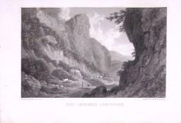 Castleton Peak District 196 Years-Old Antique Steel Engraving-7-TR