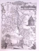 County Oxfordshire Detailed 178 years-Old Antique Steel Engraving Map-21-TR