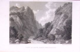 Dove Dale Peak District 196 Years-Old Antique Steel Engraving-4-TR