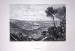 J.M.W Turner The Vale of Ashburnham Sussex Antique Steel Engraving-50-TR