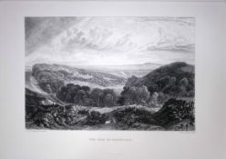 J.M.W Turner The Vale of Heathfield Sussex Antique Steel Engraving-52-TR