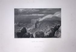 J.M.W Turner Land’s End Cornwall Antique Steel Engraving-117-TR