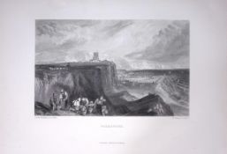 J.M.W Turner View of Folkestone Antique Steel Engraving-42-TR