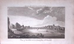 London Putney & Fulham Rare 247-Year-Old Antique Copperplate Engraving -27-TR