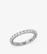 Tiffany & Co. 0.85ct Brilliant Cut Diamond Platinum Forever Full Eternity Ring