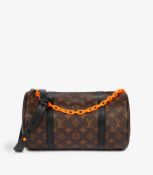 Louis Vuitton x Virgil Abloh Brown Monogram Coated Canvas & Black Calfskin Leather Solar Ray Papi...