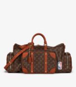 Louis Vuitton x NBA Brown Monogram Coated Canvas & Embossed Calfskin Leather Trio Pocket Keepall