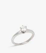 Tiffany & Co. Brilliant Cut 0.58ct Diamond Platinum Tiffany Setting Ring