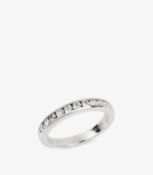 Tiffany & Co. Brilliant Cut Diamond Platinum 3mm Half Eternity Ring