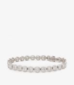 De Beers Cushion Cut Diamond 18ct White Gold Aura Bracelet