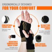 5 x Copper Wrist Brace Adjustable Wrist Wraps Compression L4b
