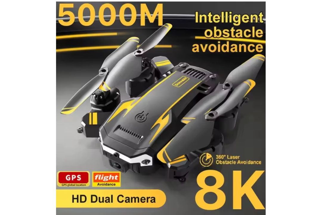 AeroGlow Yellow – Foldable Dual-Camera Drone With IR Obstacle Detection & Gesture Control - Image 1 of 5