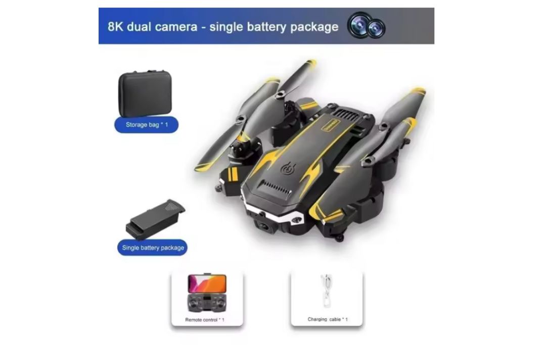 AeroGlow Yellow – Foldable Dual-Camera Drone With IR Obstacle Detection & Gesture Control - Image 4 of 5