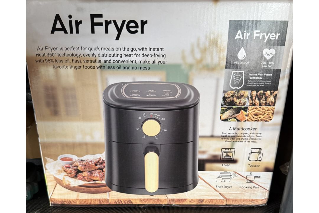 Title: Compact Digital Air Fryer Multi-Cooker – Instant Heat 360° Technology – BlackDescription: