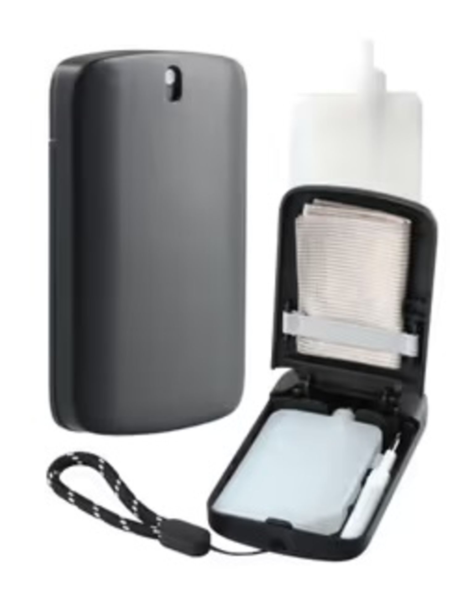 Title: Portable Screen Cleaner Kit – Spray Pen With Microfibre Cloth & 2×19ml Refills (Black)