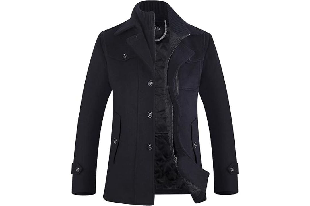 Men's Jacket Winter Coat 80% Wool RRP £75.99 L15b