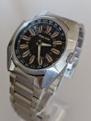 Vintage Police Timepiece Men's Watch 11299J - Stainless Steel (Working w/ Box)