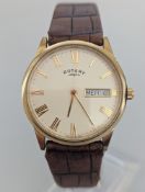 A Vintage Rotary Windsor Gold-Tone Day/Date