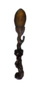 Chinese Antique Very Ornamental Bronze Teaspoon