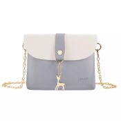 5 x Small PU Leather Bag With Strap Pendant/Gold Chain Strap Lb43 SKU - 4514