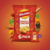 12 x 25g Bags Walkers Masala Chicken Multipack Crisps BBE 02.05.26 sku-4436