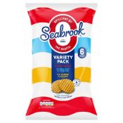 Box of 8 Packs of 6 Seabrook Variety Packet of Crisps BBE 09.05.26 sku-4433