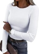 5 x Womens Long Sleeve Stretch Crewneck Tops sku-4195