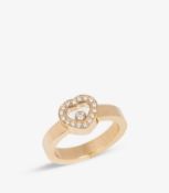Chopard Diamond Set 18ct Yellow Gold Heart Design Happy Diamonds Ring