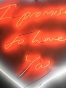 Tracey Emin (b1963) "I Promise To Love You", Exhibition Lithograph, Framed, 2014