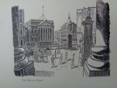 Edward Bawden CBE RA Original Vintage Historic Lithograph of London Mansion House Lord Mayor Home