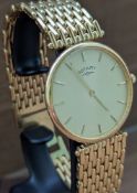 Vintage Rotary Swiss Dress Watch Gold Ultra Slim Case