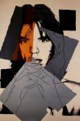 Andy Warhol 'Mick Jagger' Screenprint From Seabird `Edition. FS.11-147 1975