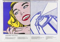 Roy Lichtenstein (1923-1997) From One Cent Life. Original Lithograph 1964 'Girl With Spray Can'