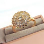 18k Gold 925 Silver Gemstone Ring 'New'