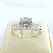 925 Silver 5.40 Carat Lab-Created Diamond Ring
