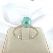 925 Silver Cultured Pearl Ring 'New'
