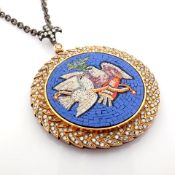 Natural Diamond 18K Rose/Pink Gold Necklace