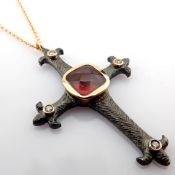 Natural Diamond 18K Rose/Pink Gold Necklace