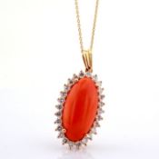 Natural Diamond 18K Rose/Pink Gold Necklace