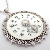 Natural Diamond 14K White Gold Necklace