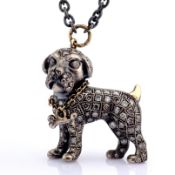 Natural Diamond 18K Yellow Gold Necklace