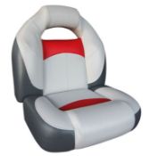 Grey & Red Bass Boat Seat (ZZMS75132GCR)