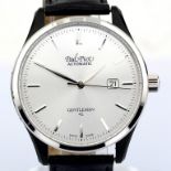 Paul Picot / Gentleman 42 - Automatic - Silver Dial Black PVD - Gentlmen's Steel Wristwatch