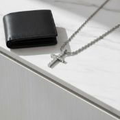 10 x Stainless Steel Cross Pendant Necklace For Men Boys L25b SKU -4365