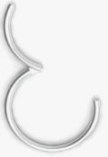 10 x Silver 2 PCS - 20G (0.8mm) 7mm Hinged Snug Fit Nose Rings L14a SKU -3802