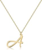 10 x Elegant 18K Gold Script Initial Necklace Lb1a SKU -3807