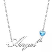 15 x Dainty Name Necklaces Blue L11a SKU -4207