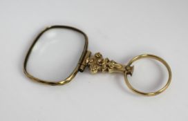 Antique French 18ct Gold Lorgnette Magnifying Glass