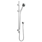 STY042 14120156 Round Slide Rail Shower Kit, With Outlet Elbow Chrome